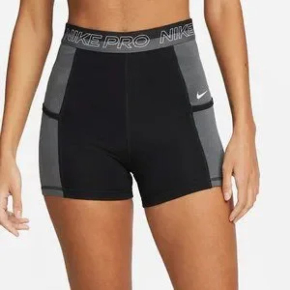 Brand New, Unworn Nike Pro High-Waisted 3" Training Shorts with Pockets - Size S